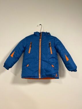 RuggedBear Orange Fleece Jacket with Teal Trim